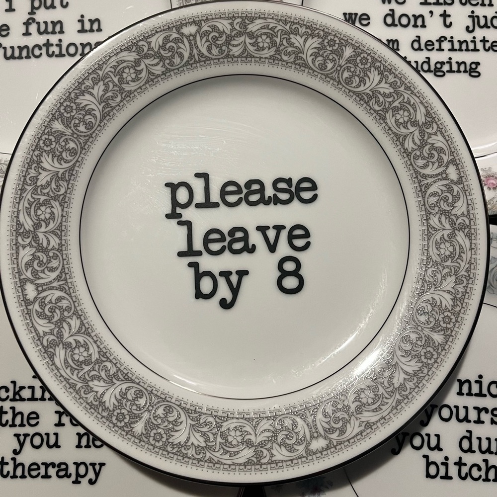 Please leave by 8 small plate
